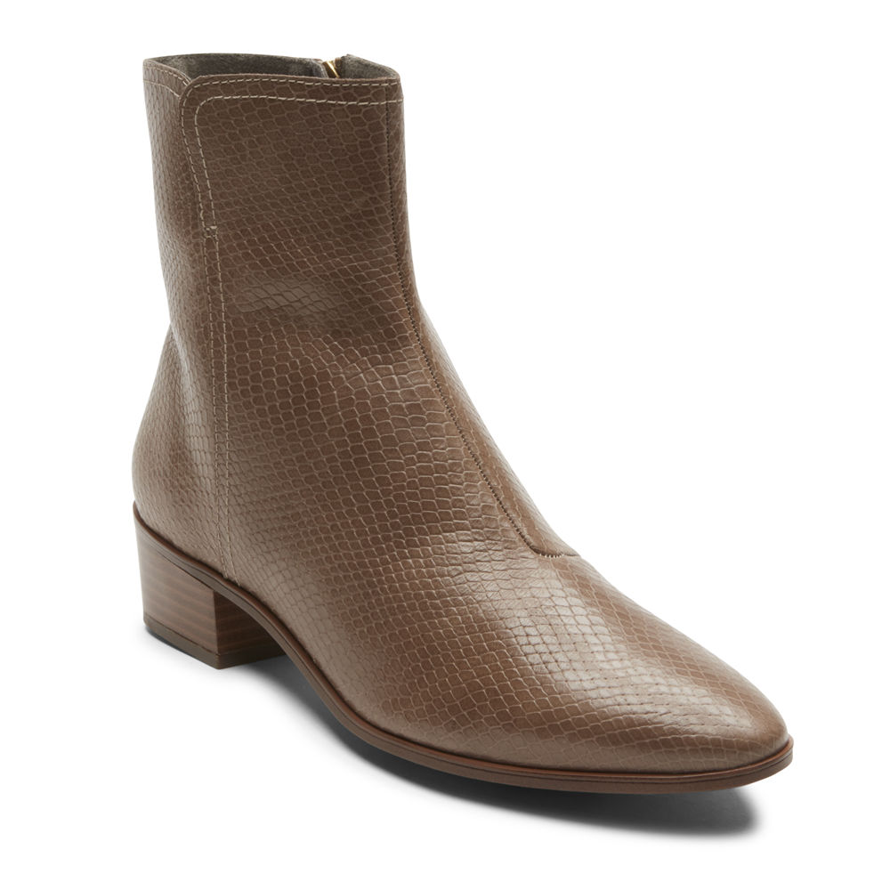 Rockport Støvler Dame Brune - Geovana Mid - VWCP98530